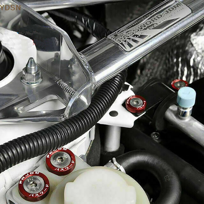 FENDER [YDSN] Bộ 10 Miếng Chắn Bùn / Đệm Xung / Bu Lông / Động Cơ Bay Bằng Nhôm M6 JDM RT