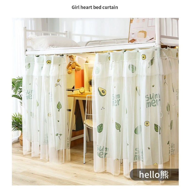 Rèm Che Giường Đơn / Giường Tầng Vải Gạc Hai Lớp Riêng Tư Cho Bé Gái