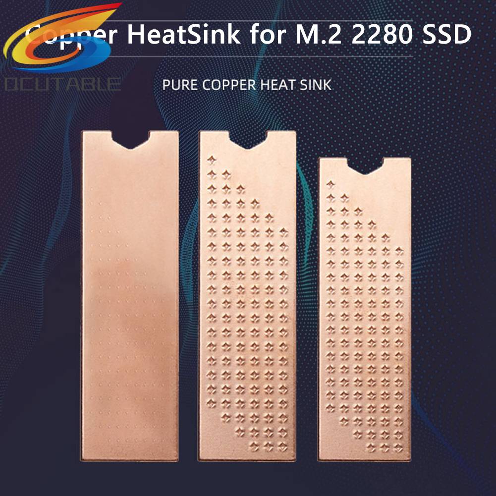 Bộ Tản Nhiệt Bằng Đồng Với Đệm Silicone Tản Nhiệt Cho M.2 2280 SSD