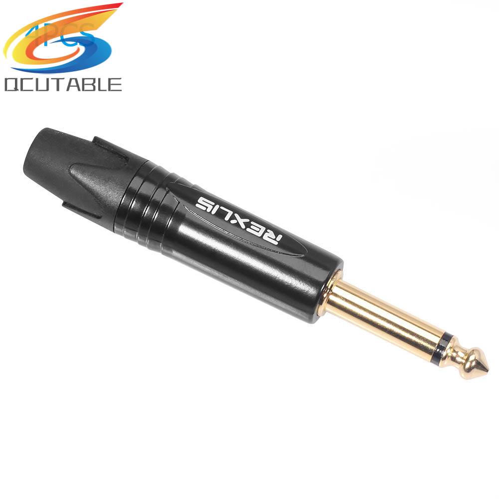 Set 4 Jack Cắm Kết Nối 6.35mm Cho Loa / Guitar / Microphone