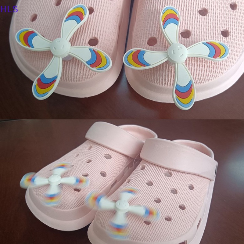 1 Phụ Kiện Khóa Gài Xoay Bằng PVC Dễ Thương Trang Trí Vòng Tay Croc