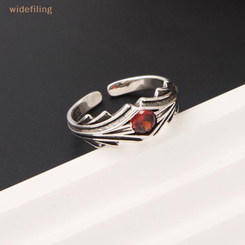 Nhẫn Mạ Bạc 925 Đính Đá Đỏ Thiết Kế Tối Giản Dễ Thương Thời Trang Cho Nữ