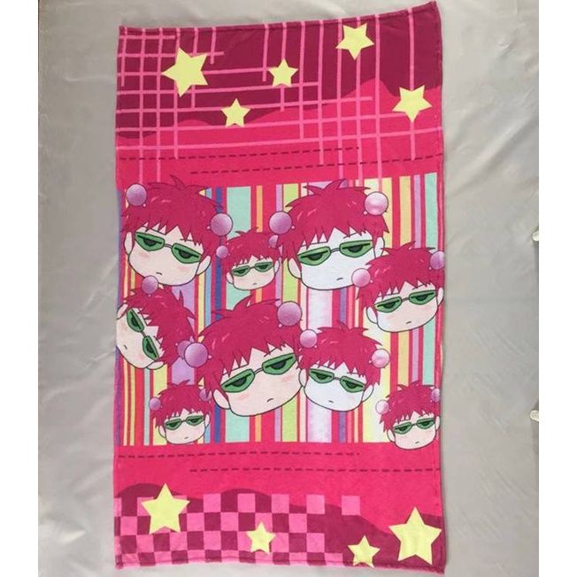Ag Chăn Flannel Mềm Mại Họa Tiết Hoạt Hình The Disastrous Life of Saiki K Làm Quà Tặng Cho Bé Gái / Văn Phòng