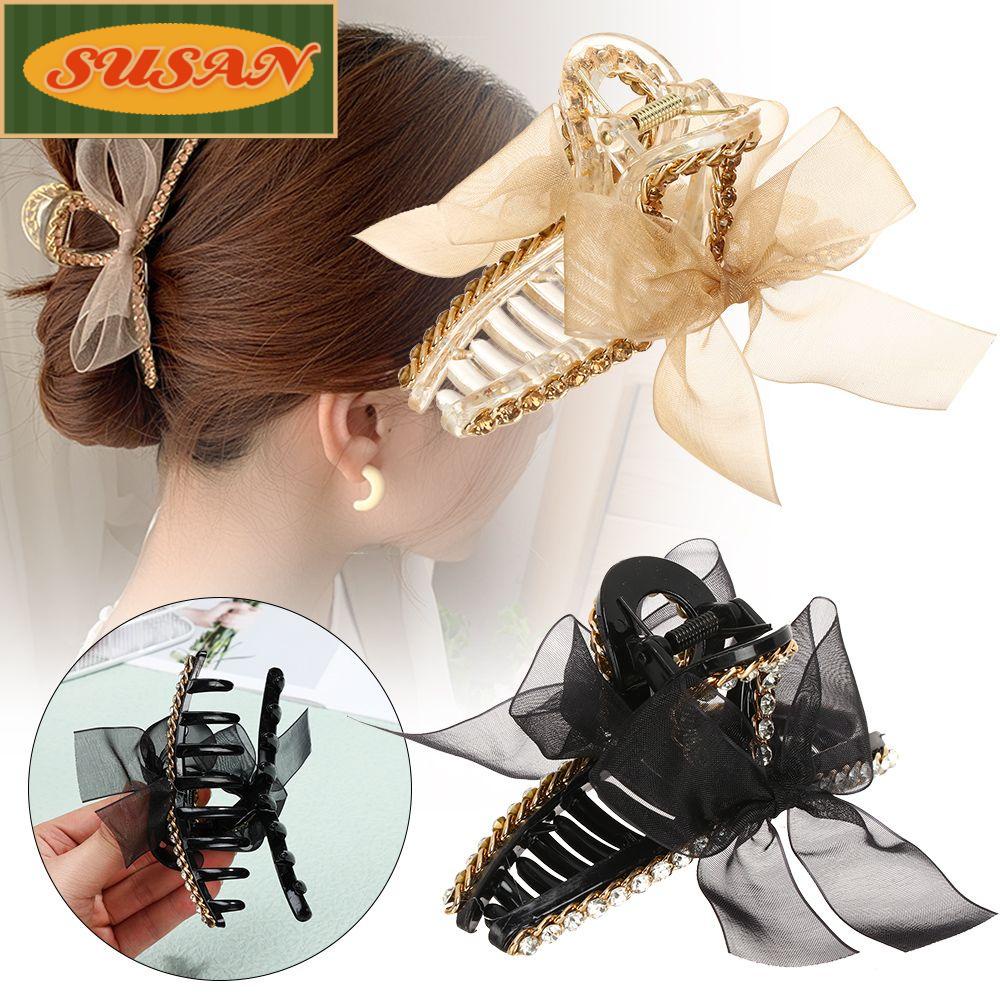 SUSANS Kẹp Tóc Hình Bướm Đính Đá Thời Trang Cho Nữ