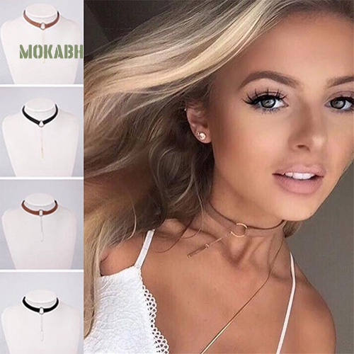 Vòng Cổ Choker Bằng Nhung Mặt Tròn Thời Trang Cho Nữ
