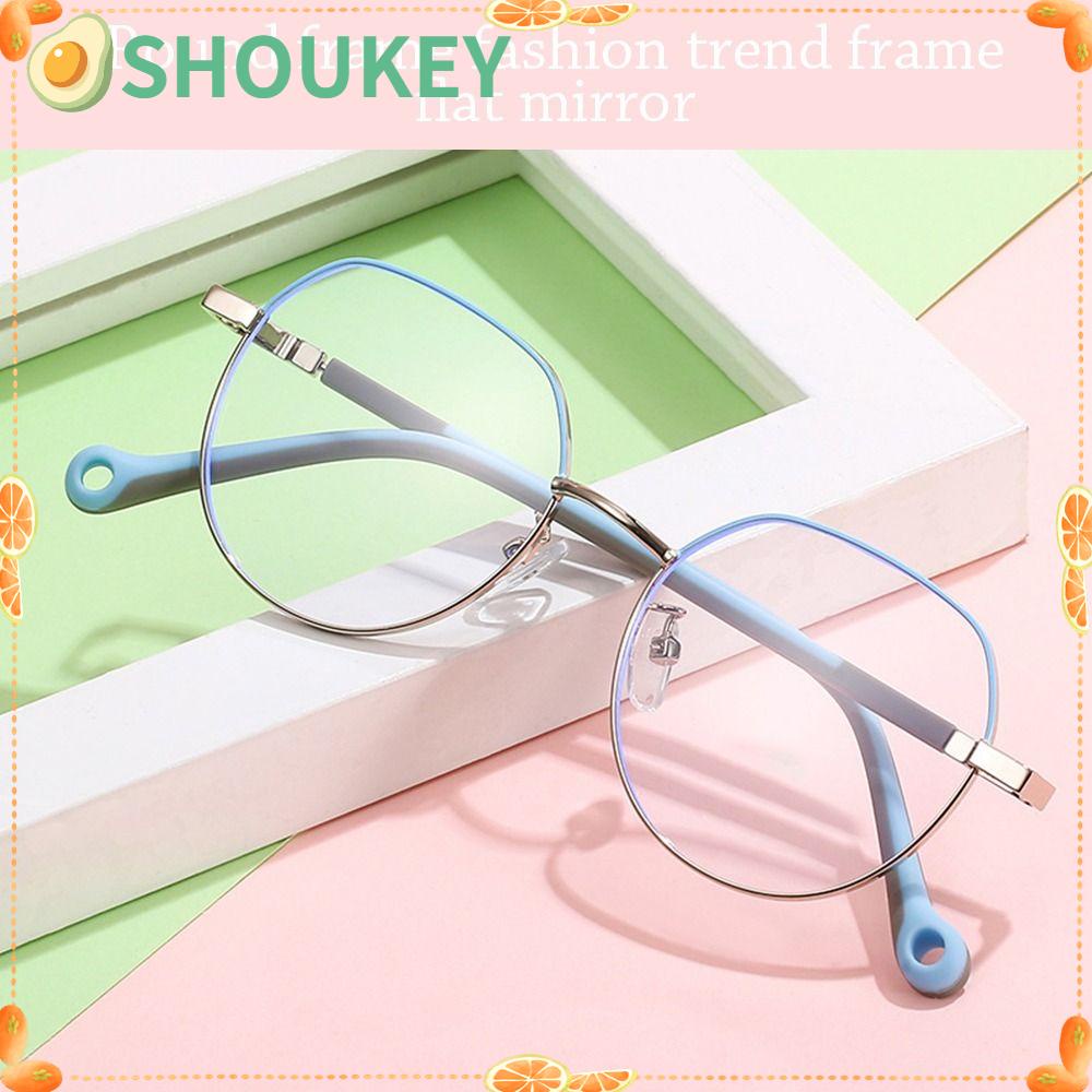 Mắt Kính Gọng Kim Loại Chống Ánh Sáng Xanh Siêu Nhẹ Thoải Mái Cho Bé