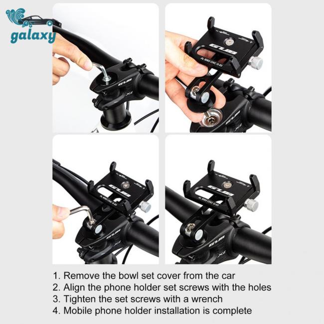 Galaxy Giá Đỡ Điện Thoại Bằng Hợp Kim Nhôm Gắn Yên Xe Đạp Leo Núi Chống Sốc / Trầ