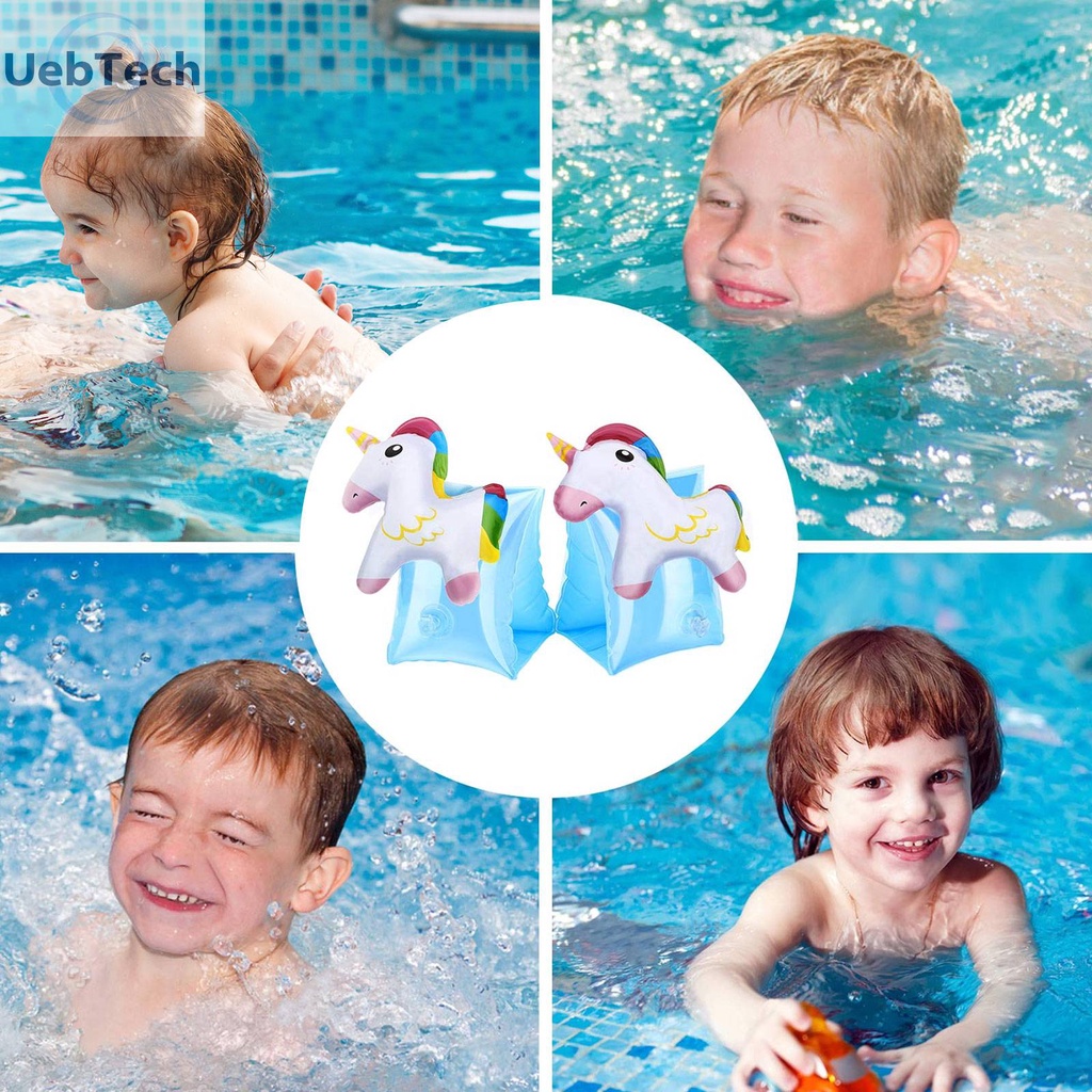 Phao Bơi Đeo Cánh Tay Bằng PVC Họa Tiết Hoạt Hình Trọng Lượng Nhẹ Cho Người Mới