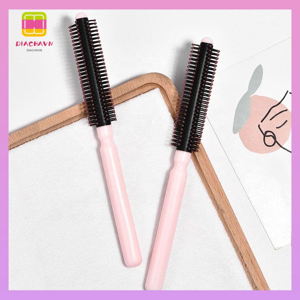 Lược Chải Tóc Uốn Bằng Nhựa Có Túi Khí Mát Xa Màu Hồng Chất Lượng Cao
