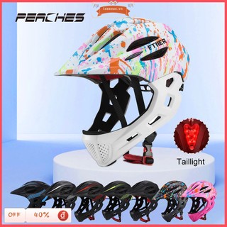Mũ bảo hiểm trẻ em đi xe đạp Mũ bảo hiểm Full Face có thể tháo rời Xe đạp trẻ em Mũ bảo hiểm thể thao an toàn Động cơ