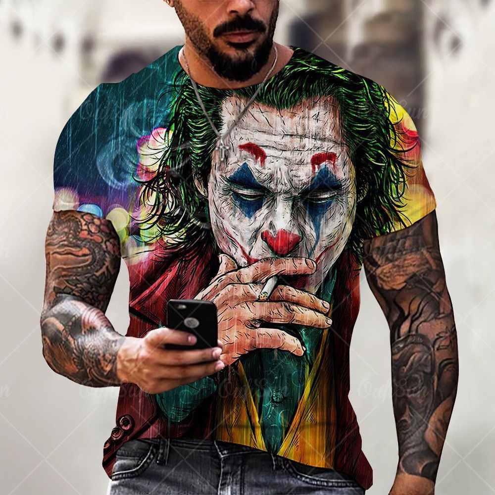 Áo Thun Tay Ngắn In Hình Joker 3D Thời Trang Mùa Hè Chất Lượng Cao Cho Nam Và Nữ