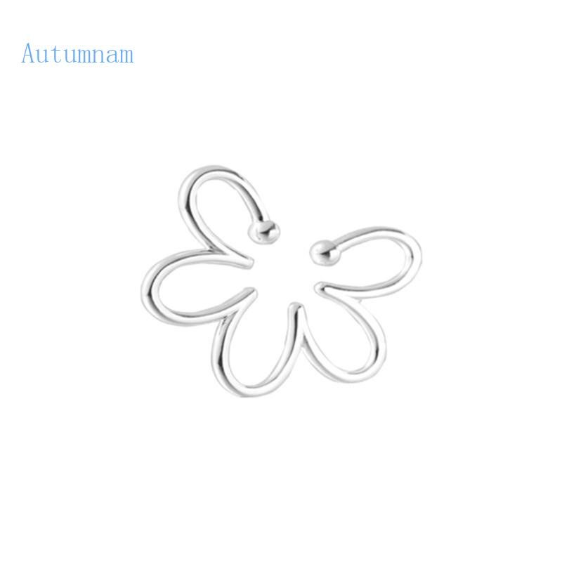 Bông Tai Mạ Bạc Hình Bông Hoa Nhiều Màu Sắc Dành Cho Nữ