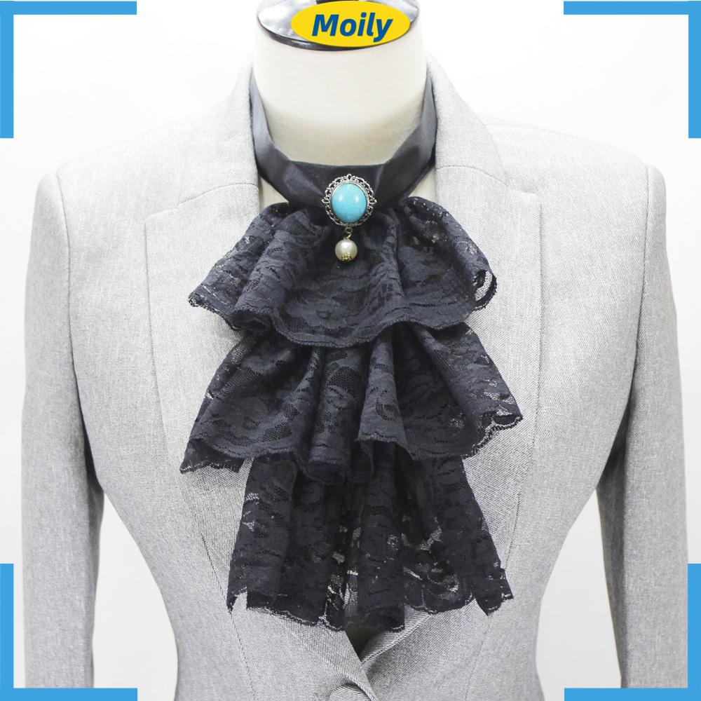 Cổ Áo Ren Nhún Bèo Hóa Trang Nhân Vật Steampunk Bằng Vải Tuyn