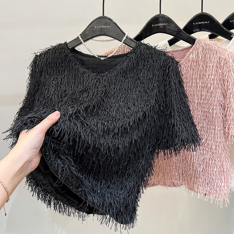 Áo Sơ Mi Ngắn Tay Cổ Chữ v Phối Ren Thời Trang Mùa Hè Mới 2023 Cho Nữ