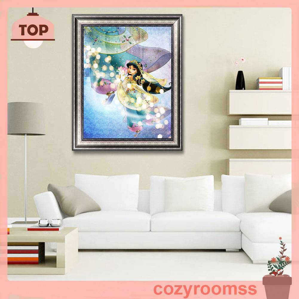 Tranh Đính Đá Kim Cương Toàn Bộ 5D DIY Hình Vẽ Công Chúa