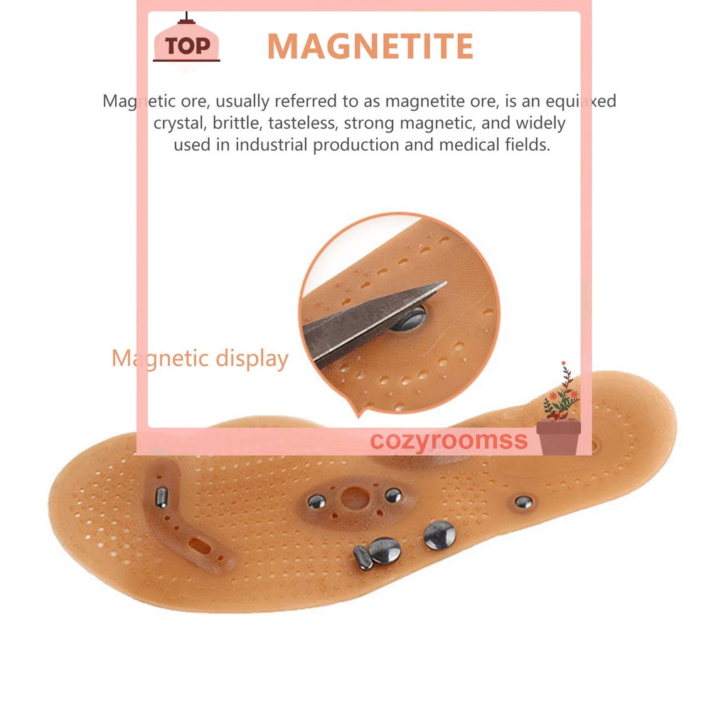 1 Cặp Đế Lót Giày Nam Châm Mát Xa Chân Chăm Sóc Sức Khỏe Unisex