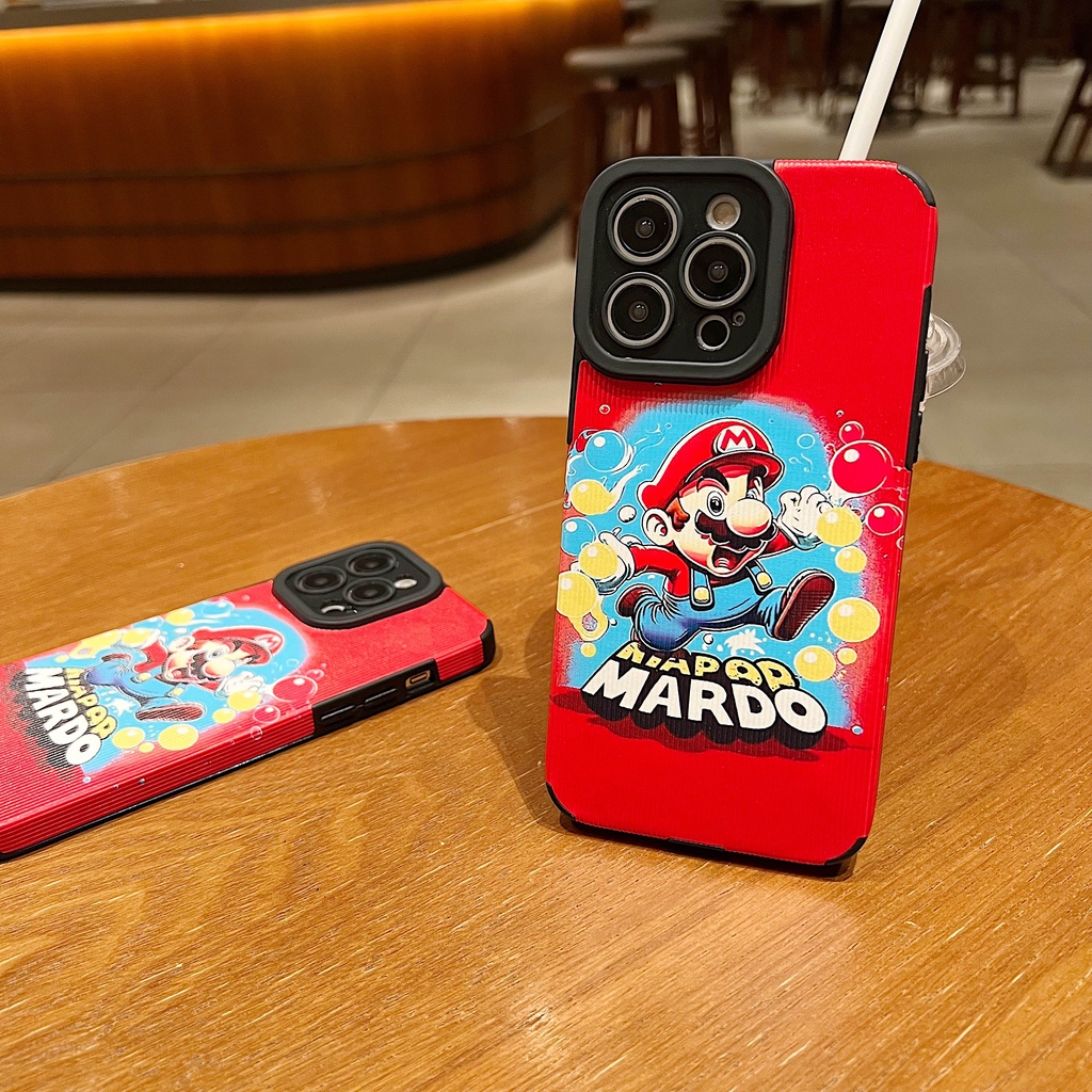 Ốp Điện Thoại Chống Sốc In Hình Super Mario Cho iPhone 11 Pro Max 12 13promax 14 XS XSMAX 7P 8P