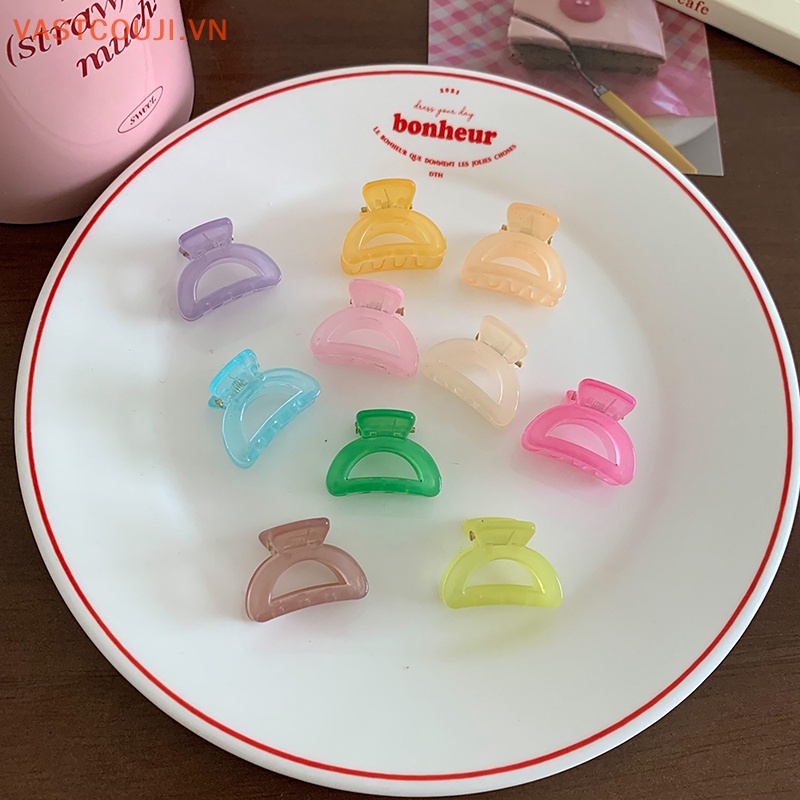 Set 10 Kẹp Tóc Càng Cua Mini Màu Kẹo Ngọt Cho Nữ