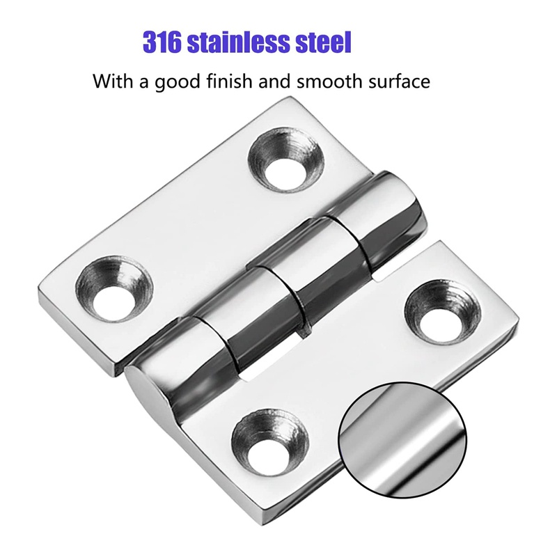 Set 4 Bản Lề Bằng Thép Không Gỉ 2 Inch X 2 Inches (50Mm X 50 Mm)