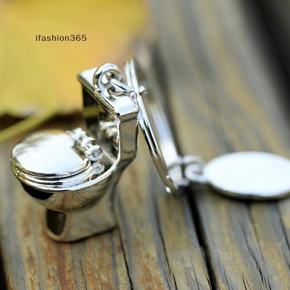 Móc Khóa Hình Toilet Mini Bằng Kim Loại Dễ Thương ifashion365