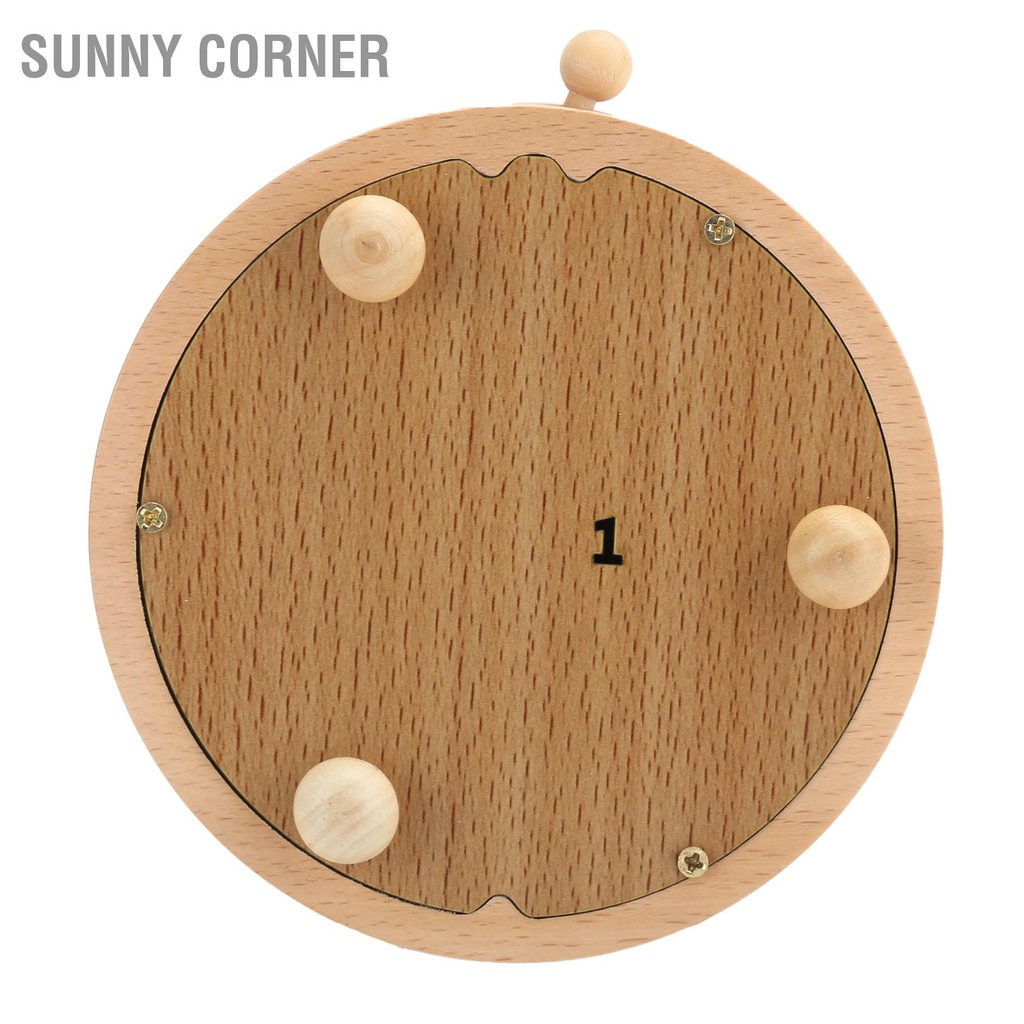 Sunny corner Có hàng sẵn Hộp Nhạc Dễ Thương Xoay Bằng Gỗ Thủ Công Quà Tặng Sinh Nhật Trang Trí Nhà Cửa