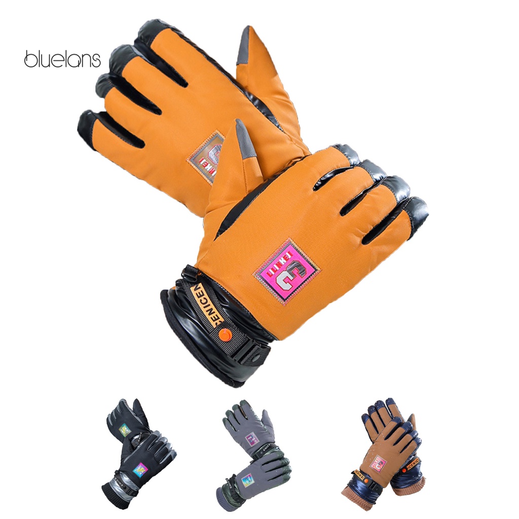 1 Đôi Găng Tay Thể Thao Giữ Ấm Chống Gió Chống Trượt Chống Nước Có Thể Điều Chỉnh Dùng Ngoài Trời