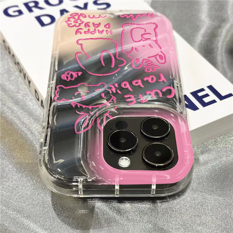 Ốp Điện Thoại Mềm Hình Thỏ Đang Nhảy Múa Cho iPhone14promax plus7sins / 8131211Ốp Điện Thoại Trong Suốt Họa Tiết Hoạt Hình Dễ Thương Cho Iphone xr N7Dhh