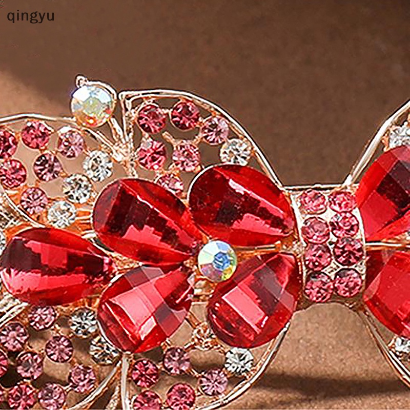 Kẹp Tóc Kim Loại Đính Đá Zircon Lấp Lánh Thời Trang Cao Cấp