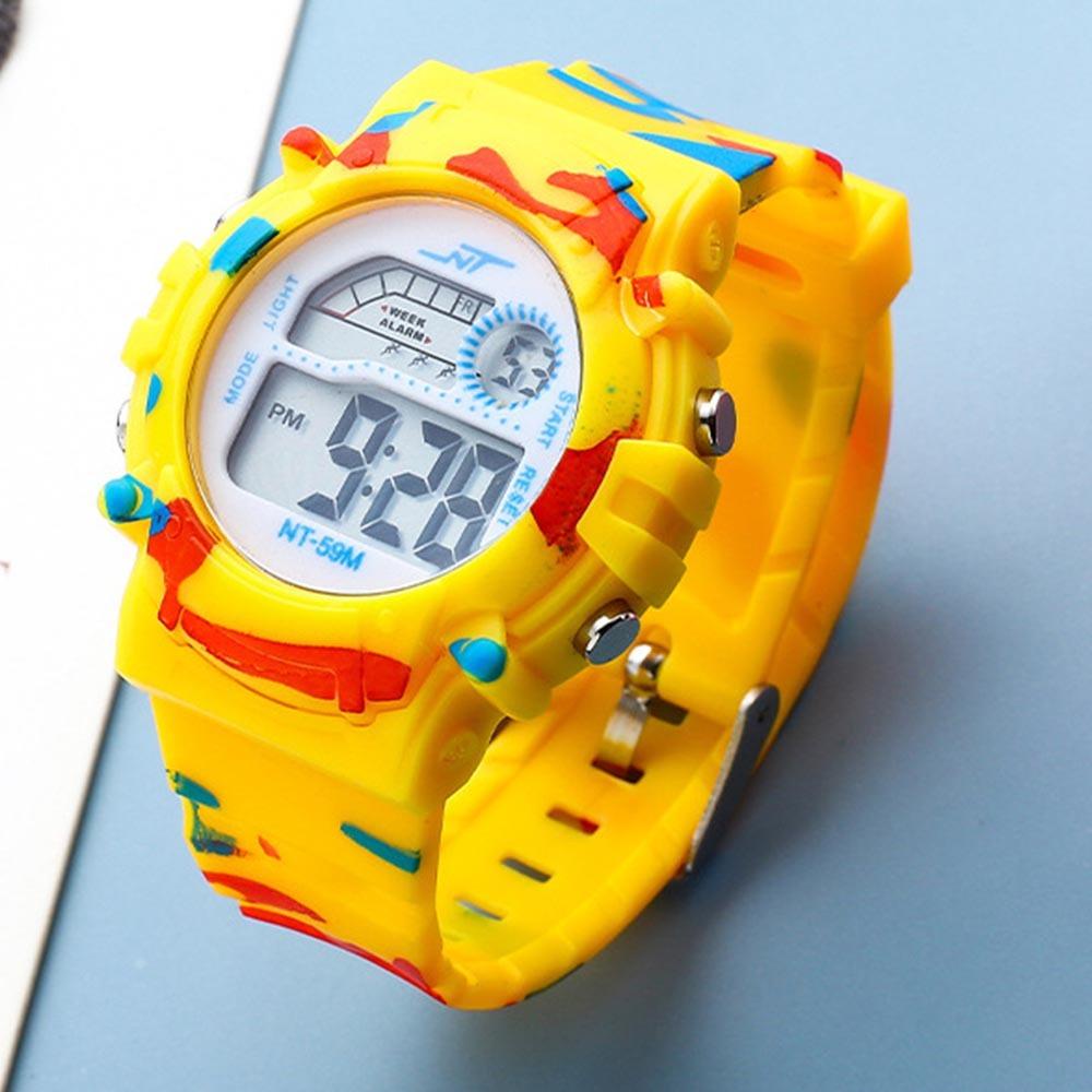 ANEMONE Đồng Hồ Dạ Quang Bằng Thép Không Gỉ Chống Nước Họa Tiết Rằn Ri Sáng Tạo Cho Bé Gái