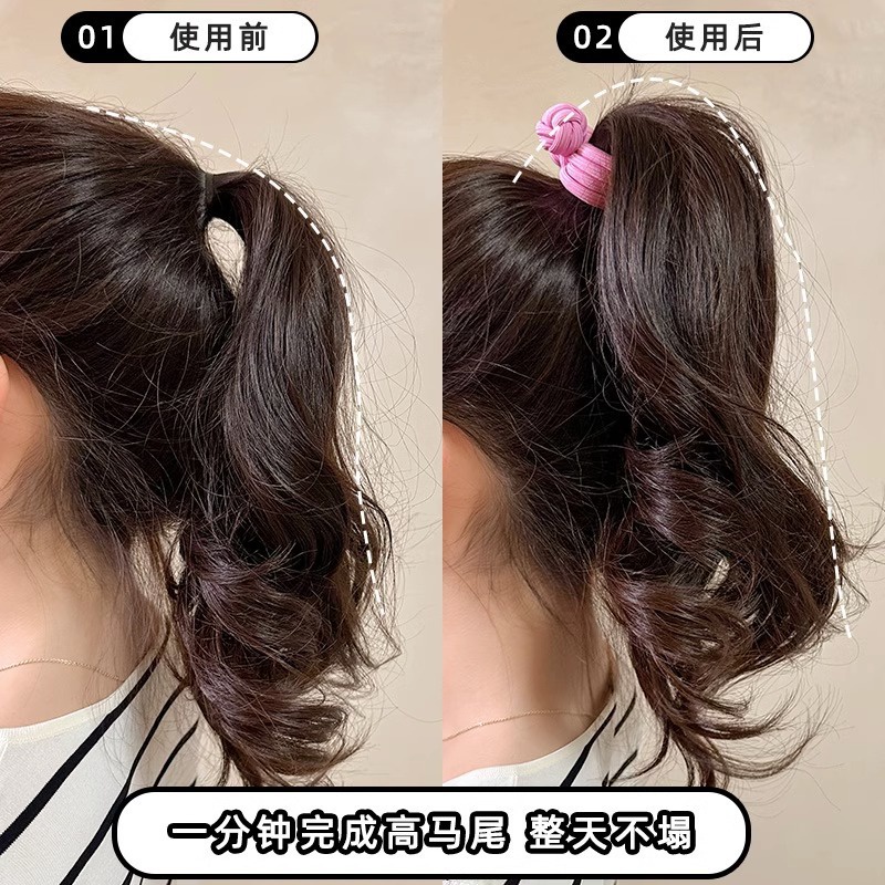 Bộ 5 Dây Buộc Tóc Cao Su Hai Đầu Màu Kẹo Thời Trang Hàn Quốc Y2K