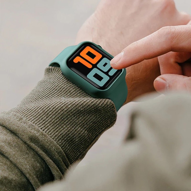 Kính Dây Đeo Đồng Hồ Bằng Silicone nylon Cho iWatch 49mm 45mm 44mm 42mm 41mm 40mm 38mm