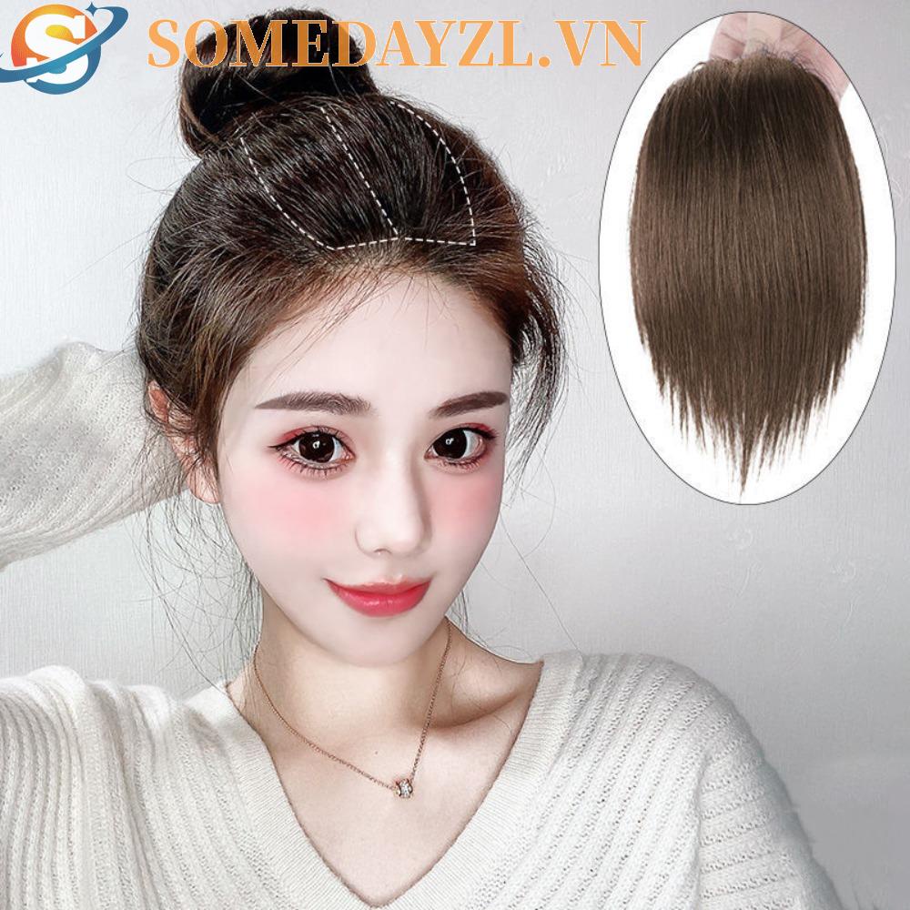 SOMEDAYZL Cặp Tóc Giả Vô Hình Không Đường May Mềm Mịn Chất Lượng Cao Cho Nữ