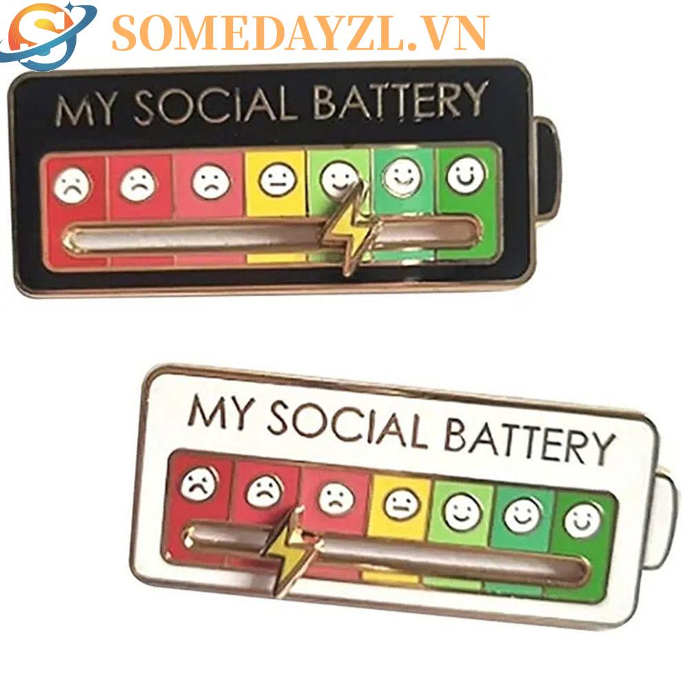 SOMEDAYZL Ghim Cài Áo Kim Loại Hình Biểu Tượng Cảm Xúc 7 Ngày Độc Đáo