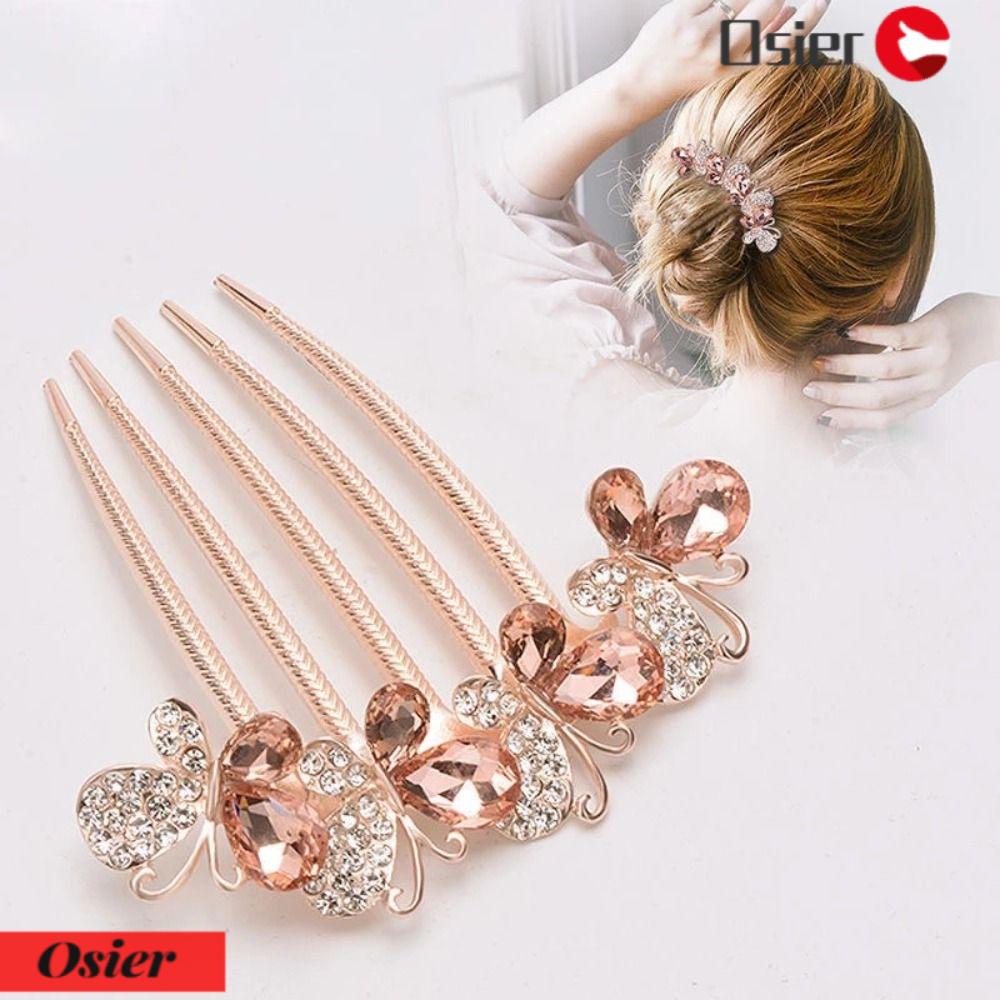 OSIER1 2 Lược Cài Tóc Cô Dâu Đính Đá Thời Trang