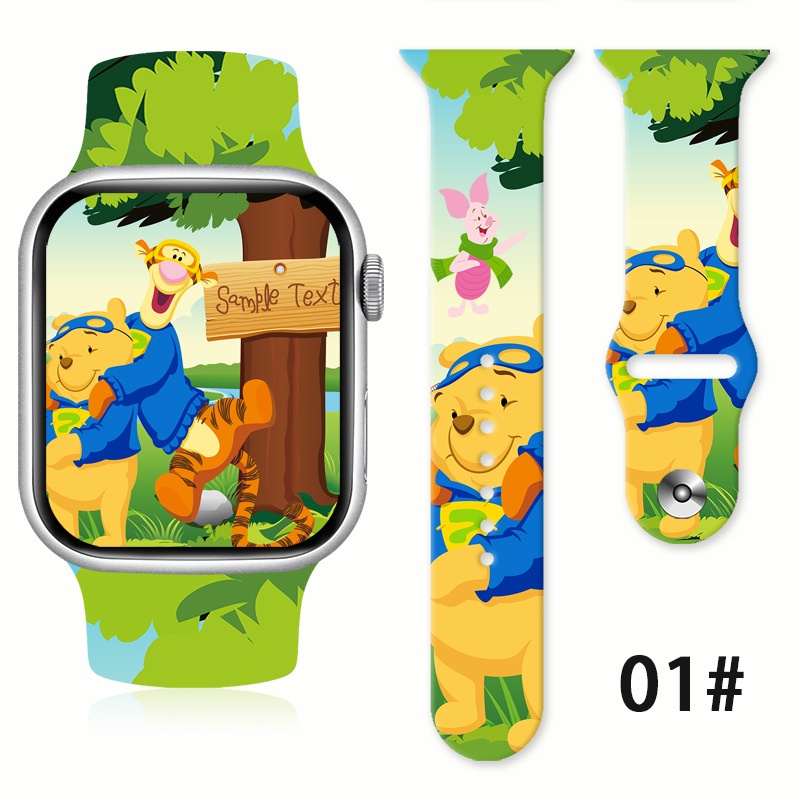 Dây Đeo Đồng Hồ Apple Watch In Hình Gấu Pooh Đáng Yêu8765432Ốp Điện Thoại Thời Trang Cho Iphone Se