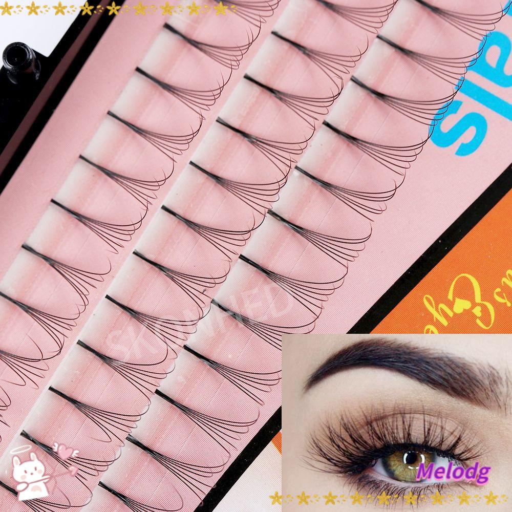 MELODG Set 60 Lông Mi Giả Dài Và Cong Trang Điểm Làm Đẹp Nhanh Chóng