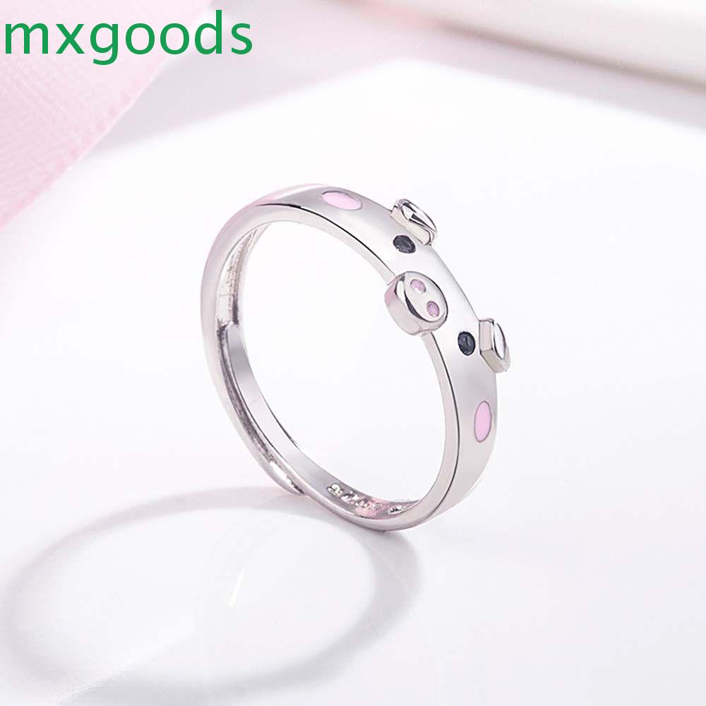 MXGOODS 1 Nhẫn Hở Hình Chú Heo Đáng Yêu Có Thể Điều Chỉnh Kích Cỡ