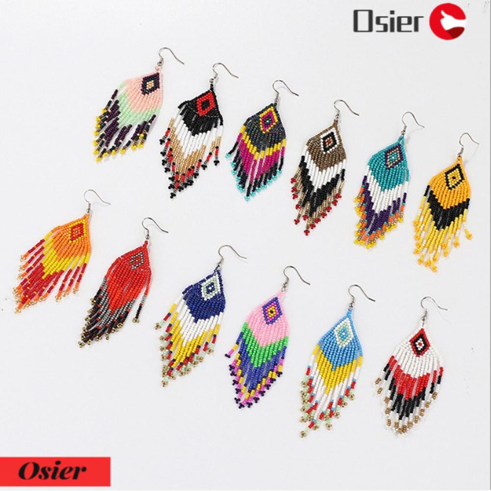 OSIER1 Bông Tai Tua Rua Phong Cách Bohemian