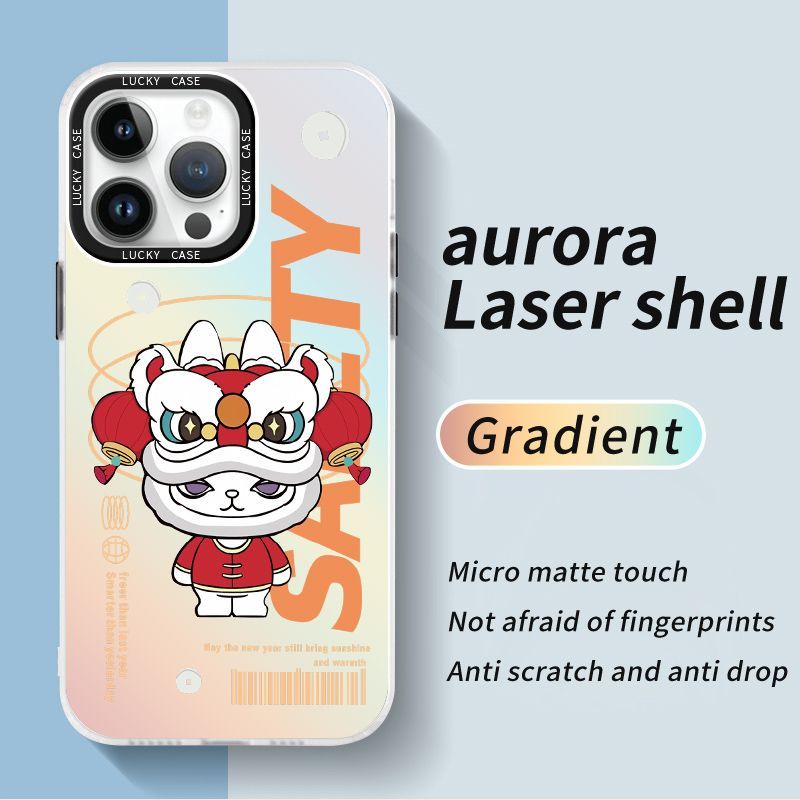 Ốp Điện Thoại Imd Hình Thỏ Màu Laser Mừng Năm Mới Cho Iphonexr12678Plus 1314 Vitality promax