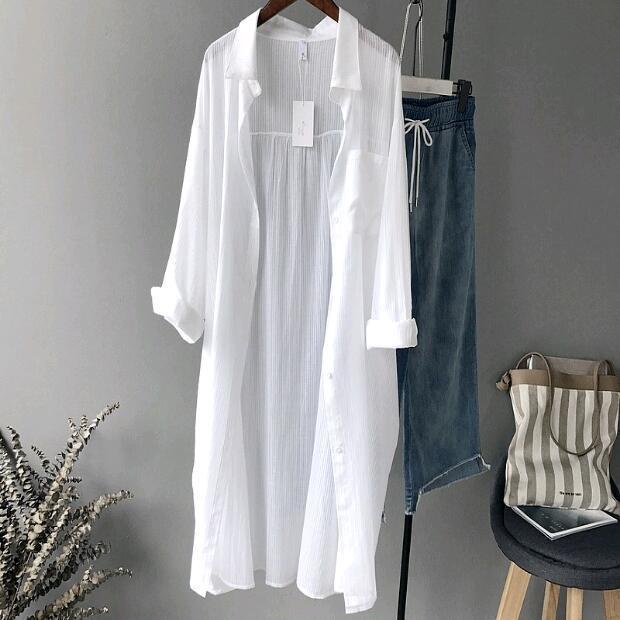 Áo Khoác Chống Nắng Dáng Rộng Siêu Mỏng Thoáng Khí Phong Cách Hàn Quốc Thời Trang Mùa Hè Cho