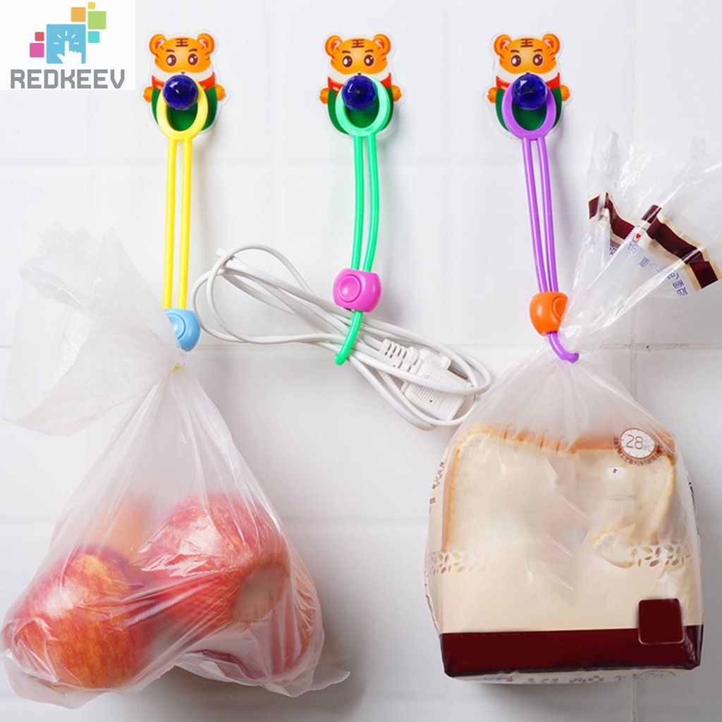 Set 6 / 10 Dây Buộc Túi Thực Phẩm Có Thể Tái Sử Dụng Màu Sắc Ngẫu Nhiên