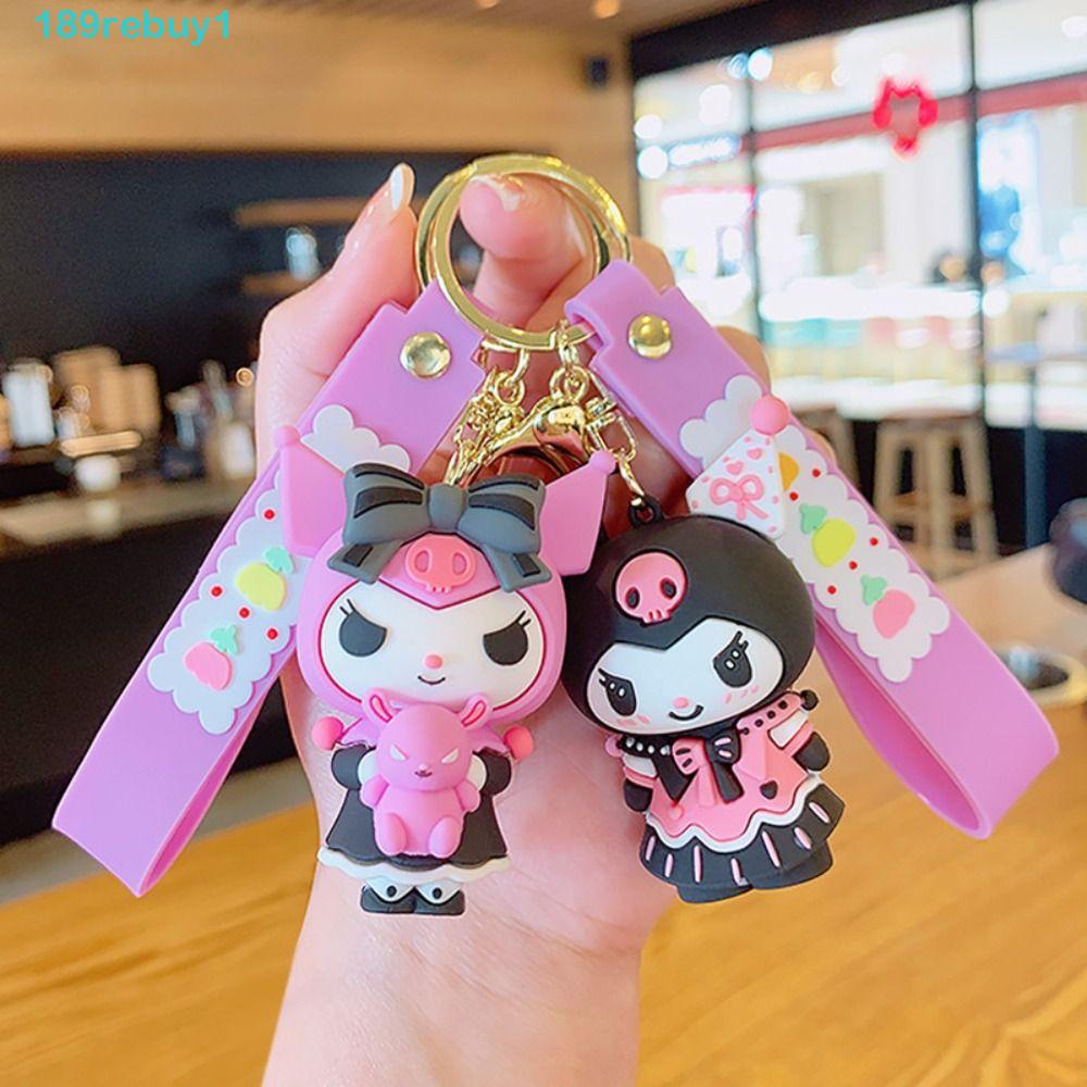 REBUY1 Móc Khóa Hình Búp Bê Kuromi Dễ Thương