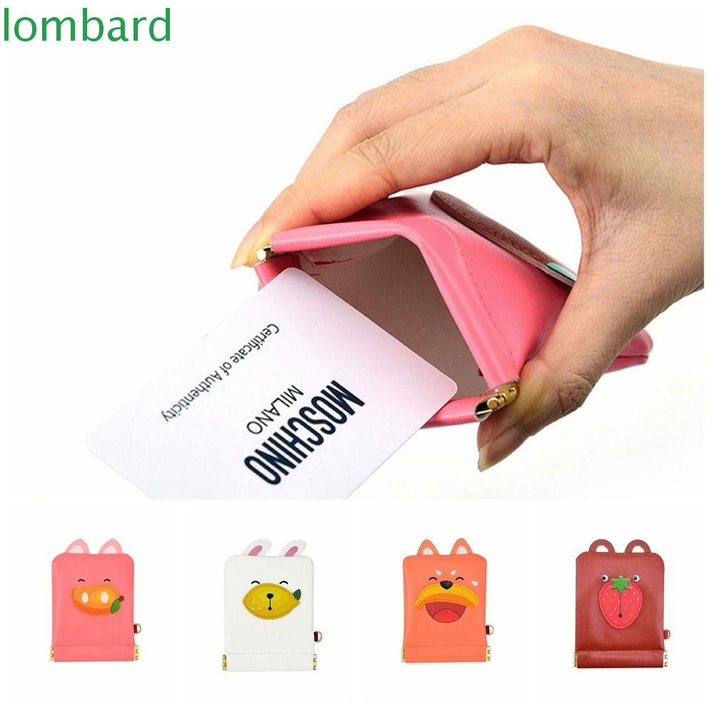 Ví Da PU Đựng Mỹ Phẩm / Thẻ Tín Dụng Tự Đóng Họa Tiết Lá Cây Động Vật Hoạt Hình Unisex