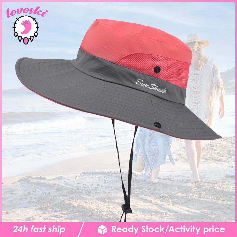 Mũ Rộng Vành Phối Lưới Thời Trang Cho Nữ