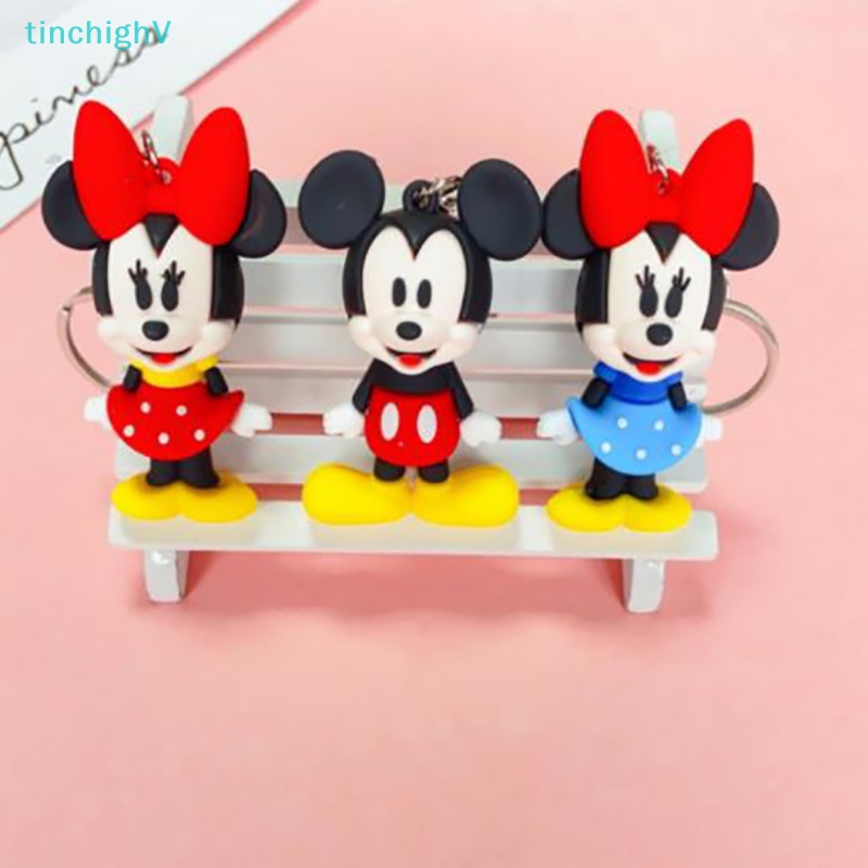 [TinchighV] 1 Móc Khóa Cặp Đôi Bằng Silicon Hình Mickey Minnie Daisy Gấu Pooh Chuột Mickey Dễ Thương Làm Quà Tặng Nhỏ [Mới]