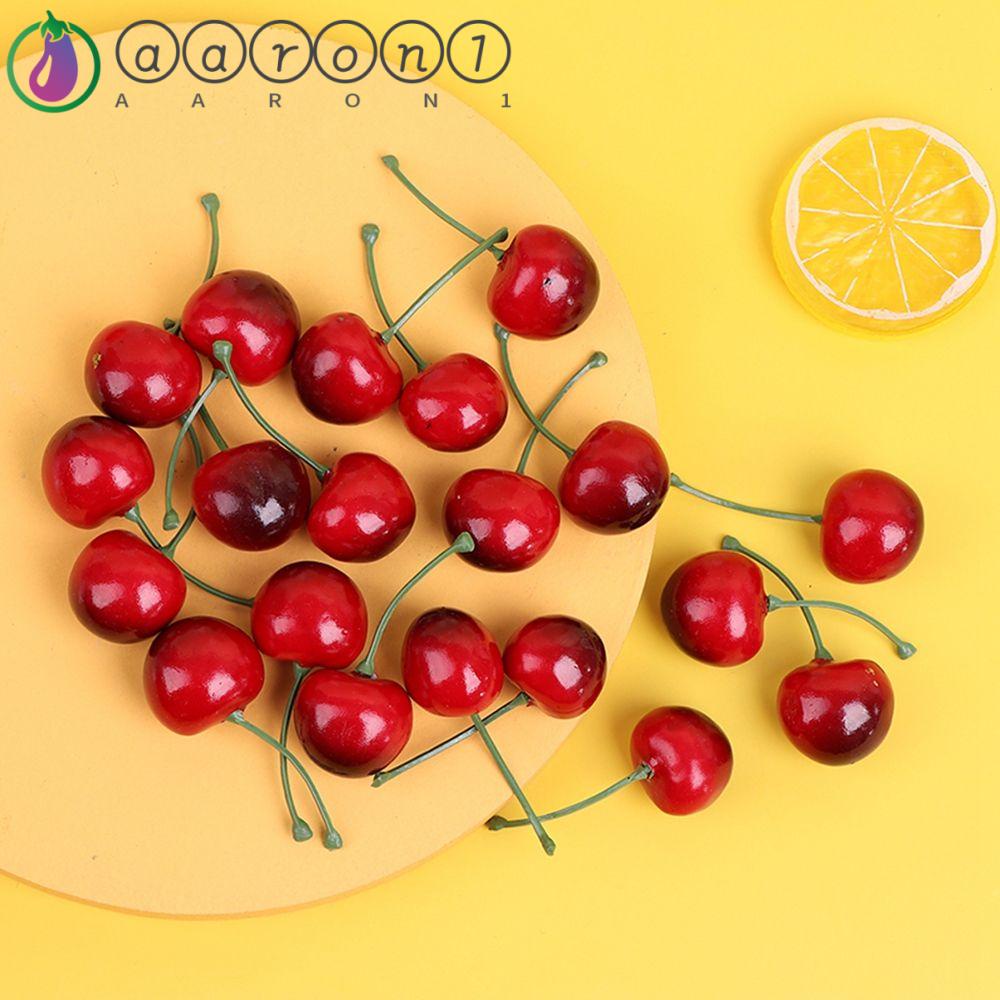 AARON1 Trái Cherry Giả Bằng Xốp Sống Động Như Thật Dùng Trang Trí