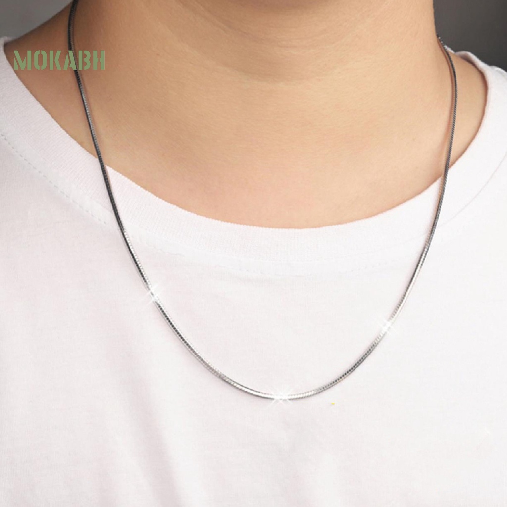 Vòng cổ Mạ Bạc 1.4mm 16 / 18 / 20 / 22 / 24inch 925 Dùng Làm Quà Cưới