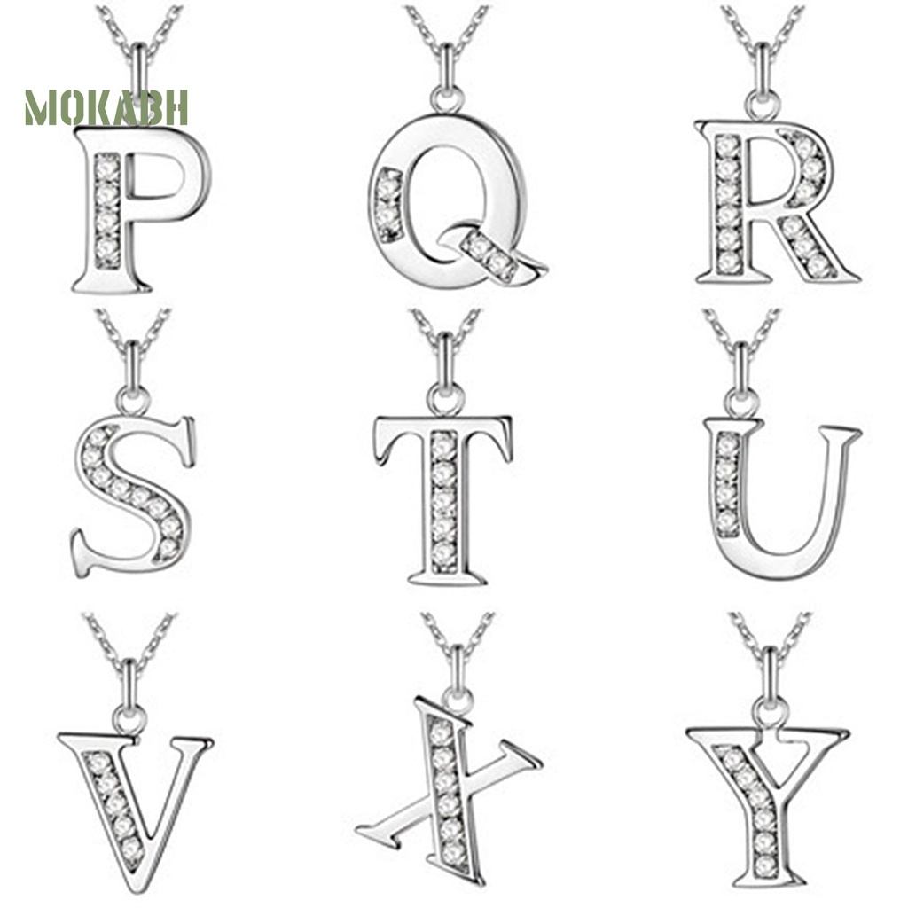 [Mok Abh] Vòng cổ Mạ Điện Dùng Cho Ngày Của Mẹ Với 26 Chữ Cái