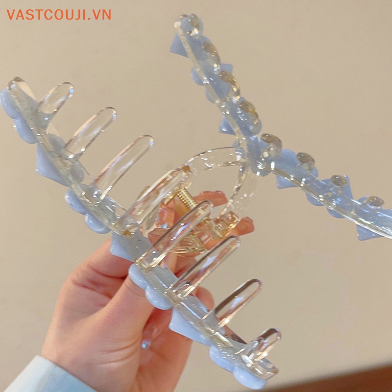 Kẹp Tóc Dạng Thạch Hình Trái Tim Lớn Phong Cách VASTJI Cổ Điển Thời Trang Mùa Hè Dành Cho Bạn Gái VN