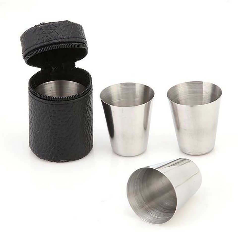 Set 4 Ly Uống Rượu Bằng Thép Không Gỉ